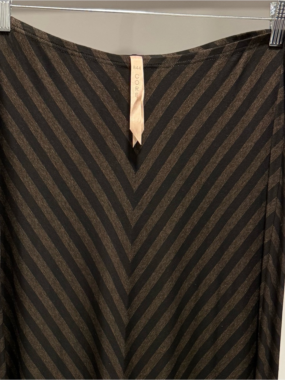 Bailey 44 Black and Brown Chevron Maxi Skirt